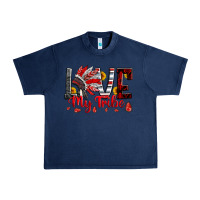 Navy red black grey white love my tribe indian headdres Urban Heavy Tee - Artiststas