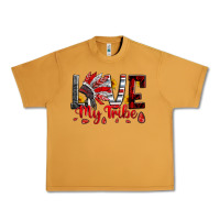 Peanut Butter red black grey white love my tribe indian headdres Urban Heavy Tee - Artiststas