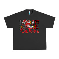 Pigment Black red black grey white love my tribe indian headdres Urban Heavy Tee - Artiststas