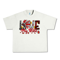 Pistachio red black grey white love my tribe indian headdres Urban Heavy Tee - Artiststas