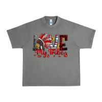 Tornado red black grey white love my tribe indian headdres Urban Heavy Tee - Artiststas