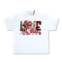 White red black grey white love my tribe indian headdres Urban Heavy Tee - Artiststas