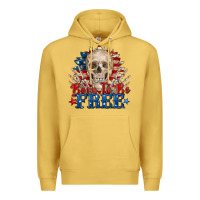 Antique Gold born to be free skeleton Premium Hoodie - Zillion Design Studio