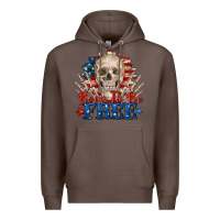 Coffee born to be free skeleton Premium Hoodie - Zillion Design Studio