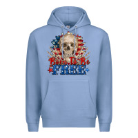 Colony Blue born to be free skeleton Premium Hoodie - Zillion Design Studio