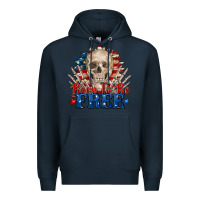 Navy born to be free skeleton Premium Hoodie - Zillion Design Studio