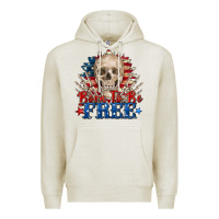 Oatmeal Heather born to be free skeleton Premium Hoodie - Zillion Design Studio