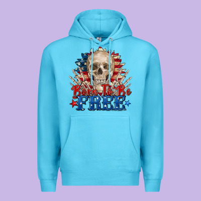 Born To Be Free Skeleton Premium Hoodie Designed By Zillion Design Studio