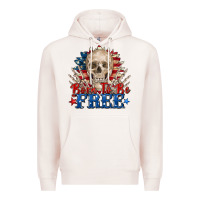Pale Pink born to be free skeleton Premium Hoodie - Zillion Design Studio