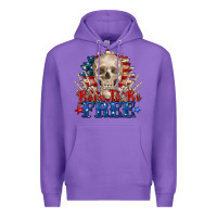 Purple born to be free skeleton Premium Hoodie - Zillion Design Studio