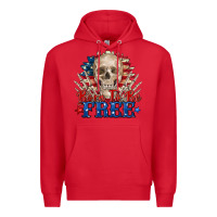 Red born to be free skeleton Premium Hoodie - Zillion Design Studio