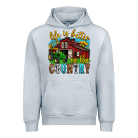 Heather Grey life is better in the country western Urban Hoodie - texasbilliewilder