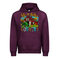 Mauve Wine life is better in the country western Urban Hoodie - texasbilliewilder