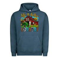 Pigment Midnight Navy life is better in the country western Urban Hoodie - texasbilliewilder