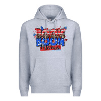 Heather Grey boom boom mama Premium Hoodie - Zillion Design Studio