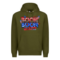 Army Green boom boom mama Premium Hoodie - Zillion Design Studio