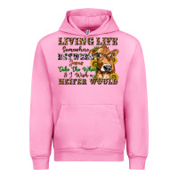 Fuchsia Pink living life somewhere between jesus take the wheel Urban Hoodie - texasbilliewilder