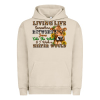 Pigment French Oak living life somewhere between jesus take the wheel Urban Hoodie - texasbilliewilder
