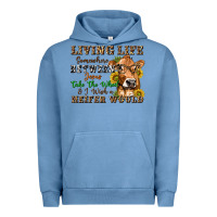 Pigment Pebble Blue living life somewhere between jesus take the wheel Urban Hoodie - texasbilliewilder