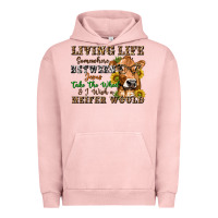 Pigment Salmon living life somewhere between jesus take the wheel Urban Hoodie - texasbilliewilder