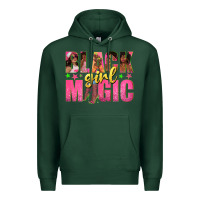 Sports Green black girl magic with afro black women Premium Hoodie - texasbilliewilder