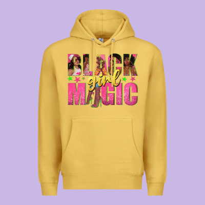 Black Girl Magic With Afro Black Women Premium Hoodie Designed By Texasbilliewilder