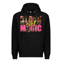 Black black girl magic with afro black women Premium Hoodie - texasbilliewilder