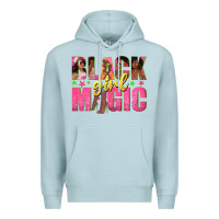 Blue Mist black girl magic with afro black women Premium Hoodie - texasbilliewilder