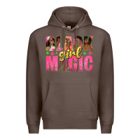 Coffee black girl magic with afro black women Premium Hoodie - texasbilliewilder