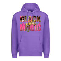 Purple black girl magic with afro black women Premium Hoodie - texasbilliewilder