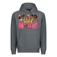 Rock black girl magic with afro black women Premium Hoodie - texasbilliewilder