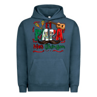 Pigment Midnight Navy el papa mas chingon Urban Hoodie - Zillion Design Studio