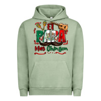Pigment Oil Green el papa mas chingon Urban Hoodie - Zillion Design Studio
