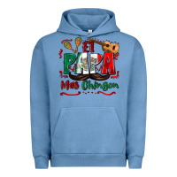 Pigment Pebble Blue el papa mas chingon Urban Hoodie - Zillion Design Studio