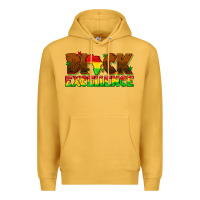Mustard black excellence juneteenth Premium Hoodie - texasbilliewilder