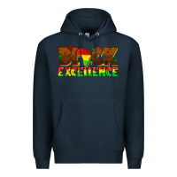 Navy black excellence juneteenth Premium Hoodie - texasbilliewilder