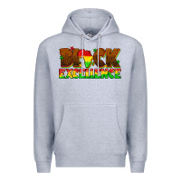 Heather Grey black excellence juneteenth Premium Hoodie - texasbilliewilder