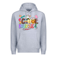Heather Grey school nurse Premium Hoodie - AdoDesignShop