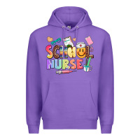 Purple school nurse Premium Hoodie - AdoDesignShop