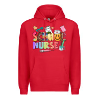 Red school nurse Premium Hoodie - AdoDesignShop