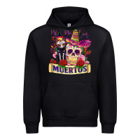 Black dia de los muertos Urban Hoodie - Zillion Design Studio