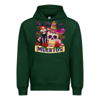Forest Green dia de los muertos Urban Hoodie - Zillion Design Studio