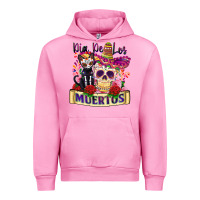 Fuchsia Pink dia de los muertos Urban Hoodie - Zillion Design Studio