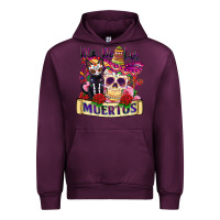 Mauve Wine dia de los muertos Urban Hoodie - Zillion Design Studio