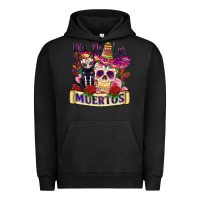 Pigment Black dia de los muertos Urban Hoodie - Zillion Design Studio