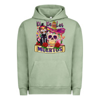 Pigment Oil Green dia de los muertos Urban Hoodie - Zillion Design Studio
