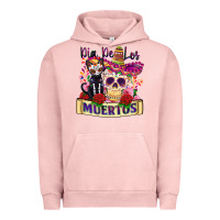 Pigment Salmon dia de los muertos Urban Hoodie - Zillion Design Studio