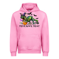 Fuchsia Pink T-Rex Trick Rawr Treat Urban Hoodie - RanaPortraitStore