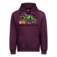 Mauve Wine T-Rex Trick Rawr Treat Urban Hoodie - RanaPortraitStore