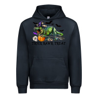 Navy T-Rex Trick Rawr Treat Urban Hoodie - RanaPortraitStore